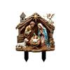 Nativity Scene Garden Stakes Christmas Yard Signs Plant Pot Sticks for Outside Patio Lawn Outdoor Decorations