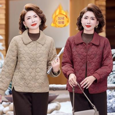 Новая осенне-зимняя легкая и тонкая стеганая куртка, бархатная стеганая куртка для тепла, зимняя короткая стеганая куртка средней длины для пожилых