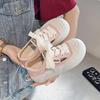 Hollow White Shoes Women's Summer Sweet Versatile Breathable Big Head Round Head Doll Casual Sports Super Soft Breadboard Shoes