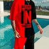 Summer Men's Tracksuit Believe In Yourself T-shirt Shorts Set Sport Outfit Jogging Suit Oversized Clothes Outdoor Streetwear