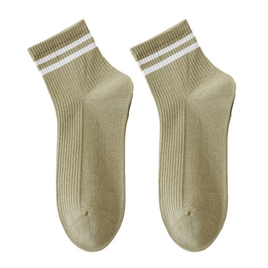 1 пара носков унисекс средней длины, без запаха, в полоску, однотонные, высокая эластичность, противоскользящие, дышащие, мягкие, впитывающие пот, противоусадочные, спортивные хлопковые носки
