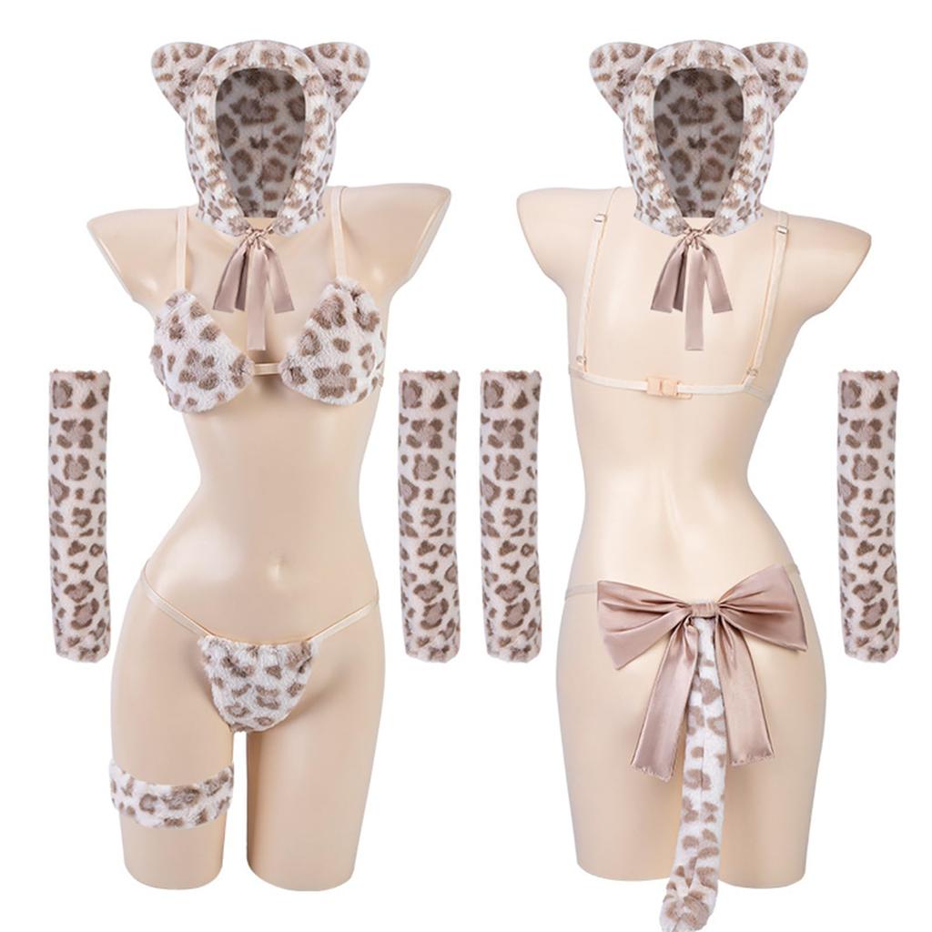 Leopard Maid Leopard Cat Cat One Clothes to Kill Your Cat Ear Headband Set [LIKENNY] Cosplay, Sexy, Erotic, Extreme, Cat, Clothes, Babydoll, Cute,