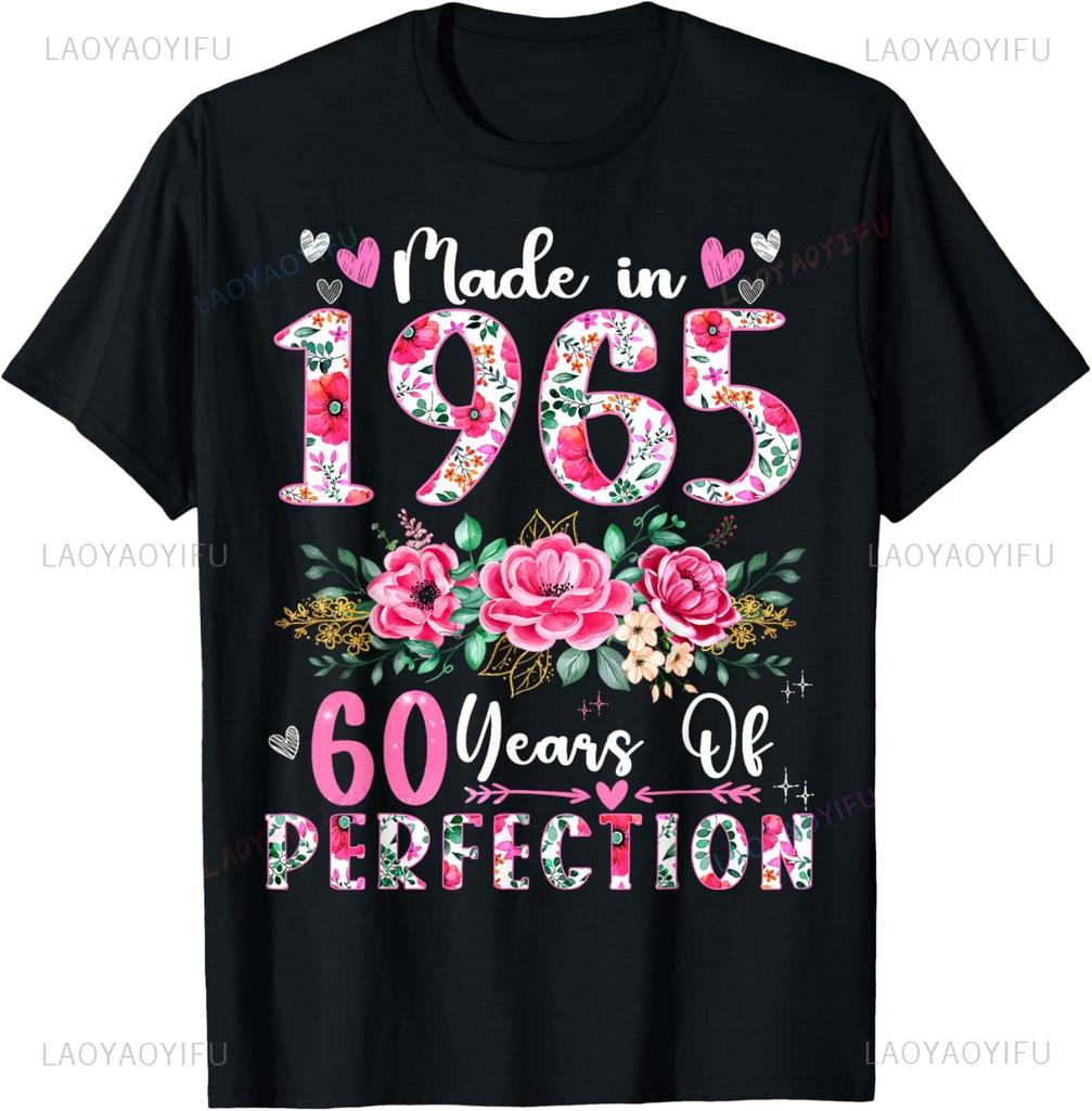 60 Year Old Gifts Unisex Vintage Classic Car 1965 60th Birthday TShirt Short Sleeve Unisex Summer Streetwear Tops Camiseta