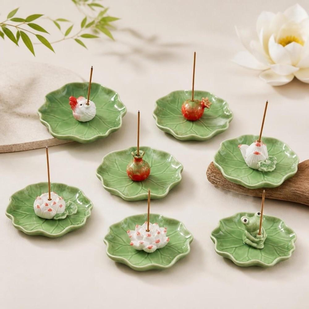 Frog Incense Stick Burner Ceramic Censer Holder Home Decor Incense Burner Zen Space