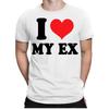 Я люблю своего ЭКС майка Красное сердце Саркастическое высказывание Цитата Идеи для подарка Унисекс Топ#ILP