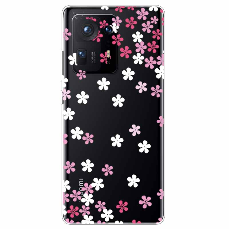 Мягкий прозрачный чехол для телефона Xiaomi Mix 4 Чехол Красивый Цветок ТПУ Силиконовый Задние Чехлы для Xiaomi Mi Mix 4 Чехлы Mix4 Прозрачный