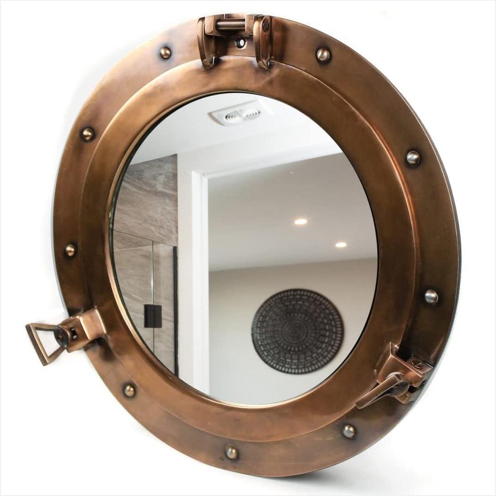 Antique Copper Premium Nautical Maritime Ship's Porthole  Authentic Rustic Appeal Porthole Mirrors  Windows