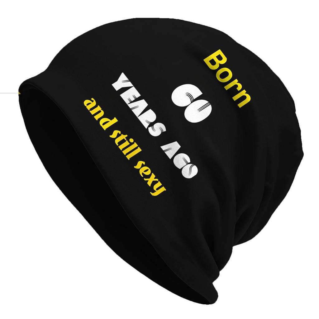 Graffiti Hat Born 60 Years Ago, Sexy Prints, Outdoor Caps For Men Women 60 Years Skullies Beanies Ski Caps Soft Bonnet Hats