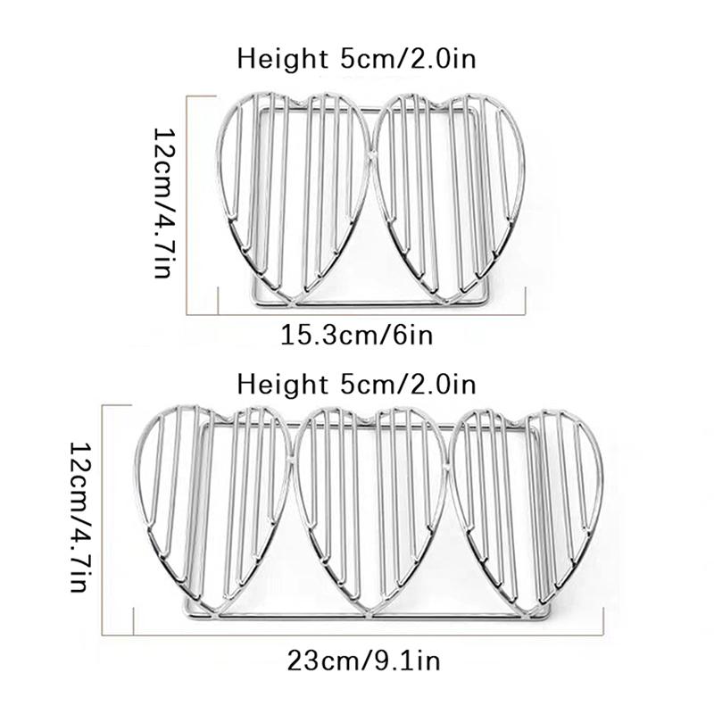 Tortillas Stand Wave Metal Dish Shaped Rack Parties Plate Baking Burritos Restaurants Heart Silver Home Tray Storage Holds Shelf