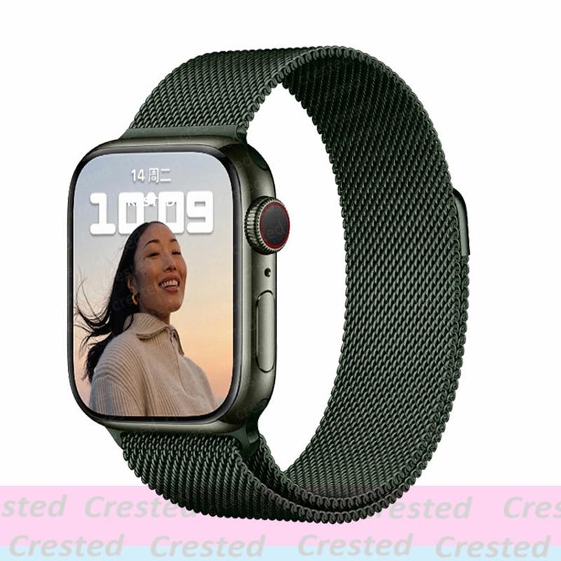 Ремешок с миланской петлей для Apple Watch, ремешок 44 мм, 40 мм, 45 мм, 41 мм, 49 мм, 42 мм, 38 мм, 45 мм, браслет Correa iWatch series 3, 6 se, 7, 8, ультра, 49 мм