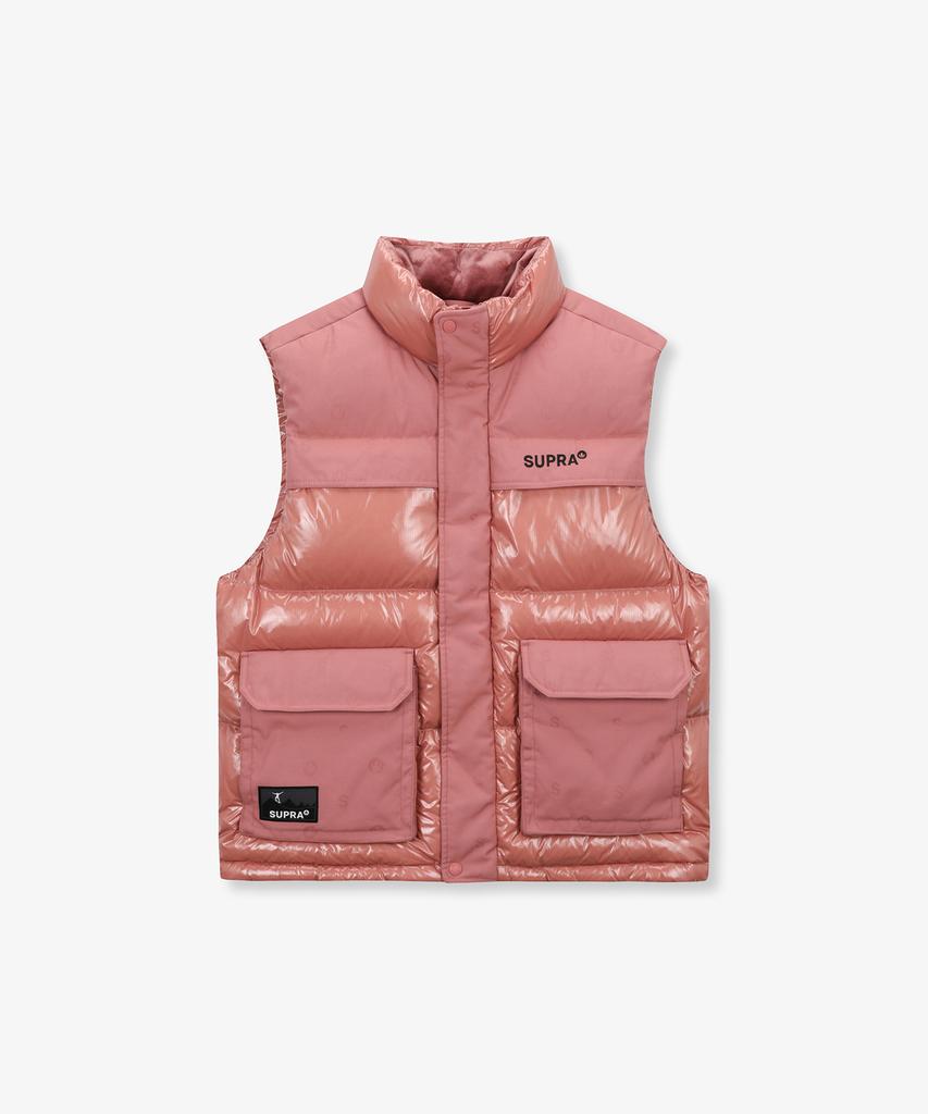 Пуховой жилет Supra Jacquard Color Block (розовый)