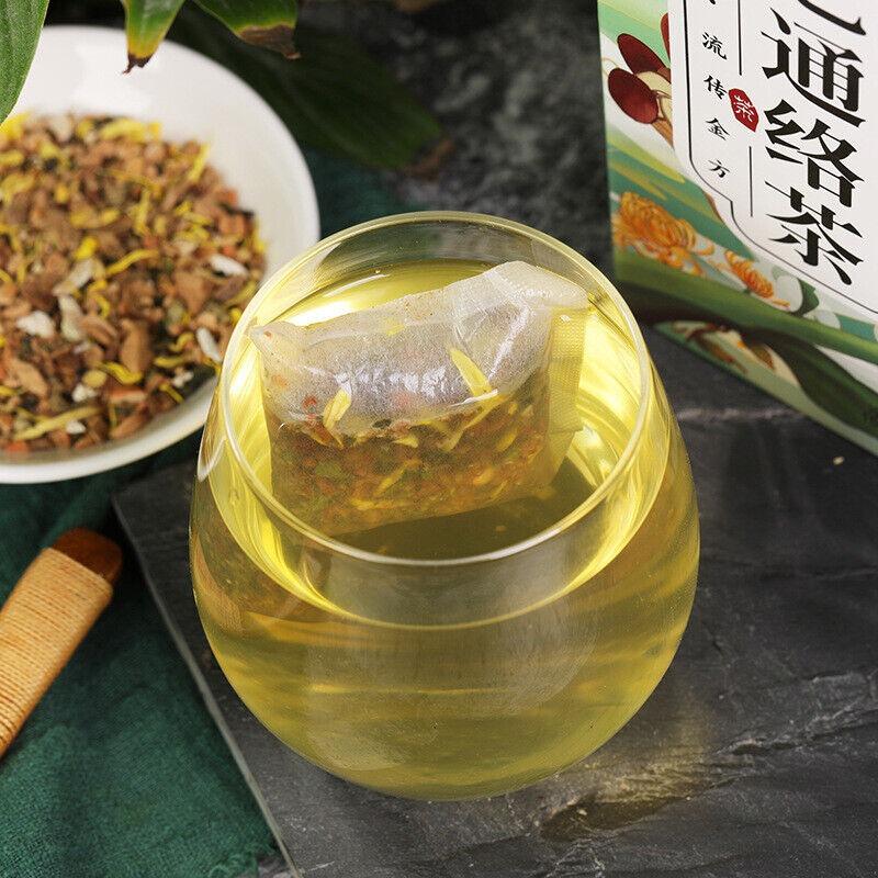 150 г чая с женьшенем семь Тонлуо, чайный гриб, акация, миндаль, хризантема, оздоровительный чай