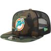 Throwback Miami Dolphins Mesh 9Fifty Snapback Cap Wood Camo