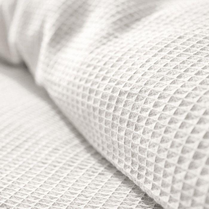 Parure de couette "Nid d'abeille" 260 x 240 pour lit 2 Places "King Size" 160 à 180 cm - Nid d'abeille Neige