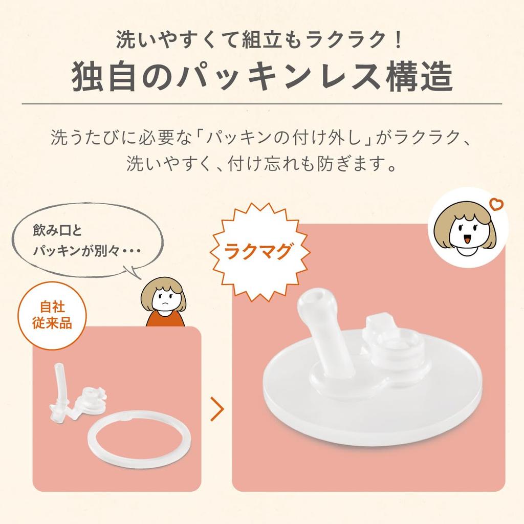 Кружка-непроливайка Combi Rakumug First Ice для детей от 5 месяцев, сделано в Японии, серия Mug, 240 мл, цвет кремовый, с носиком, [Модель 2015 года]