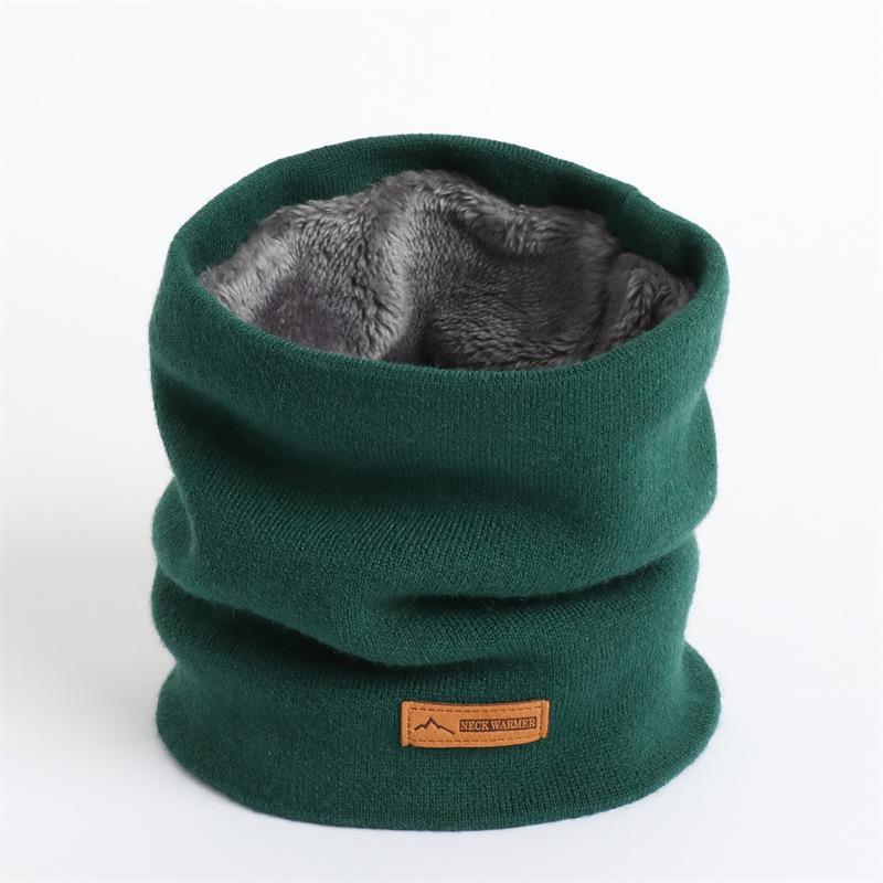 Вязаный шарф унисекс: Уютная, однотонная, всесезонная теплая шапка-ушанка