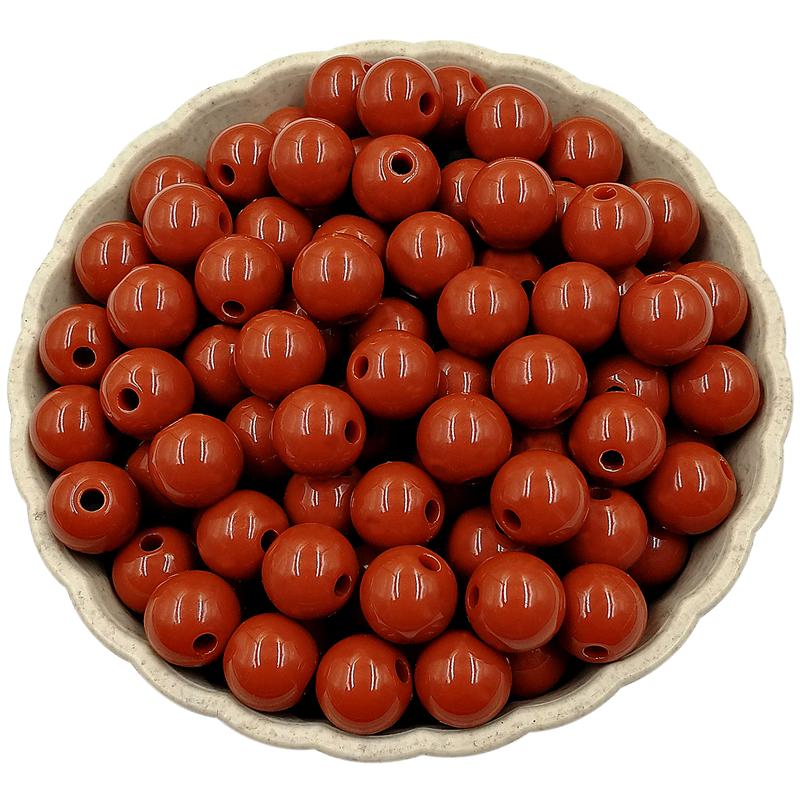 Товары для вечеринок для изготовления украшений Круглые свободные бусины своими руками Однотонные 50 шт. Многоцветные 10 мм Непрозрачные