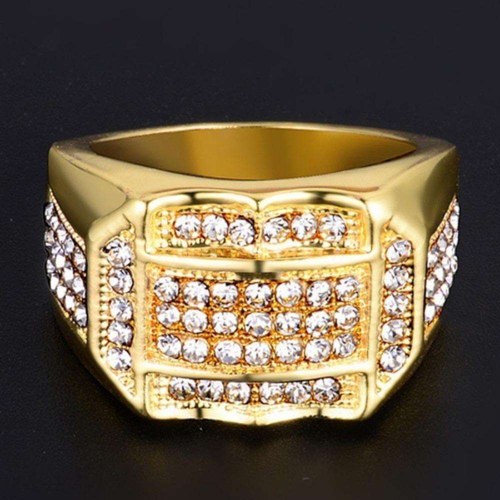 Exclusive Supply, Jewelry, Fashion, European and American Big-name Diamond-encrusted Men's Rings