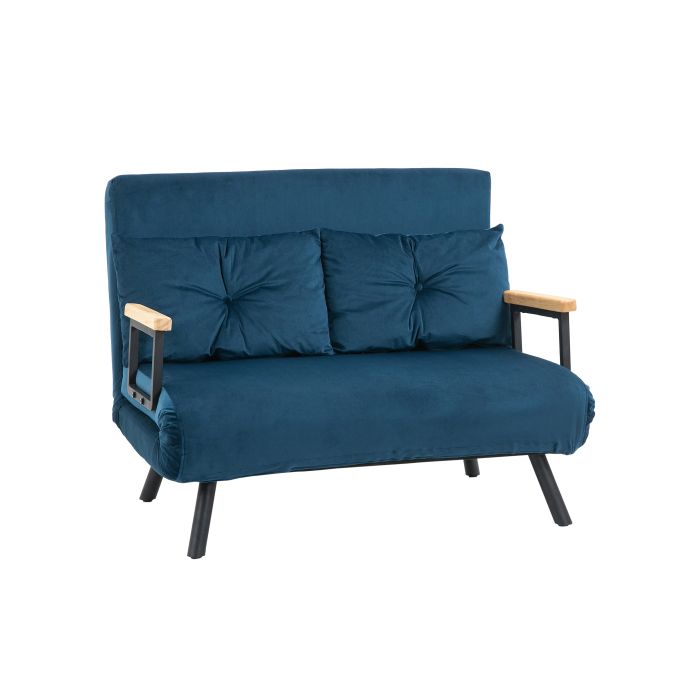 Fauteuil relax - MUVOE - Dossier réglable - Bleu - 1 place - Design contemporain