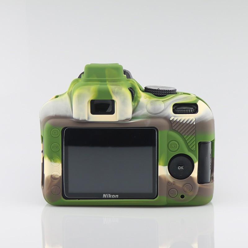 Silicone Camera Case Nikon D3400 DSLR Shockproof Lightweight Anti-Slip Protective Cover In Yellow Black Red Camo
