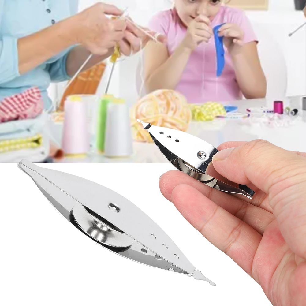 2Pcs Silver Tatting Shuttle Iron Sewing Accessory Durable Lace-Making Tool Weaving Machine Use