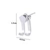 Silver Plated Hip Hop Korean Hoop Earring Geometric Stud Earring Men Earring Ear Jewelry