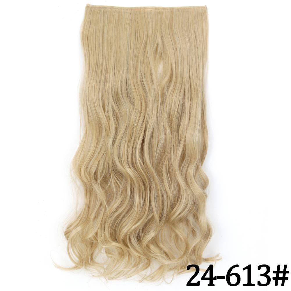 MERISIHAIR Длинные волнистые синтетические волокна 22 дюйма 5 зажимов для наращивания волос Волнистые прямые волосы Черный Коричневый Блондинка Повседневная одежда