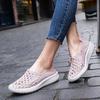 Large Size Women's Shoes Popular Casual Hand-woven Shoes Hollow Breathable Single Shoes Korean Version Student Sports Shoes Women's Shoes
