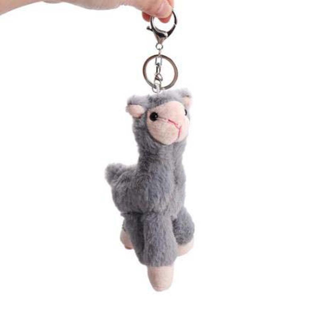 Decoration Handmade Key Trinket Alpaca Keychain Animal Keyring Sheep Key Ring Stuffed Toy Keychain