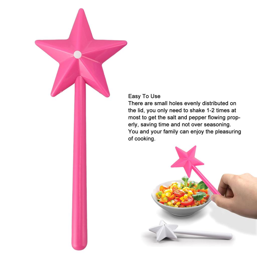 Солонка в форме милой звезды, многофункциональная, многоразовая, портативная, с 3 маленькими отверстиями, для черного перца