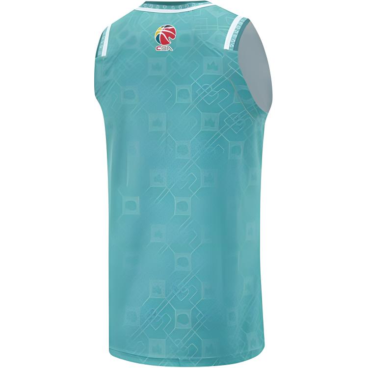 Li Ning CBA Series 24-25 Season Nanjing Tongxi Fan Letter Print Round Neck Sports Casual Basketball Vest Men Vest Green AAYU551-1
