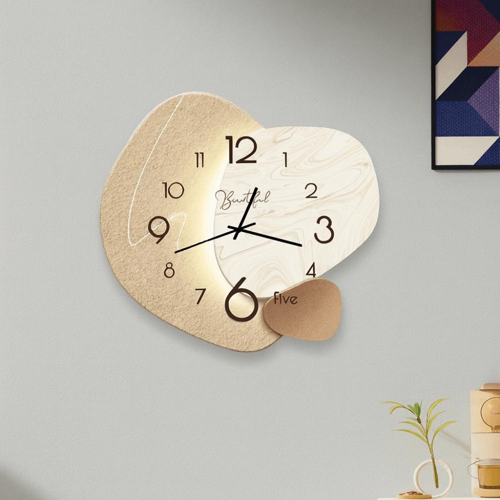 Nordic Digital Wall Clock High-end Wall Hanging Clock Simple Wall Painting Light Dining Table