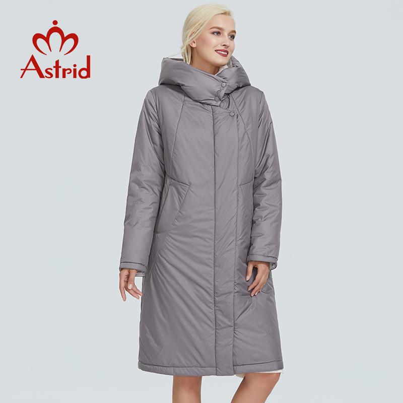 Astrid Тёплое ветрозащитное пальто с капюшоном больших размеров