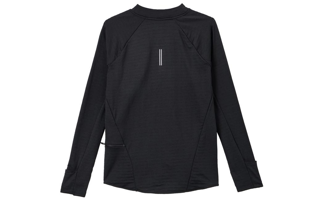 Nike Solid Color Fleece Lined Crew Neck Logo Micro Label Running Thumb Loop Crew Neck Long Sleeved Slim Fit Tight Fit DD6780-010