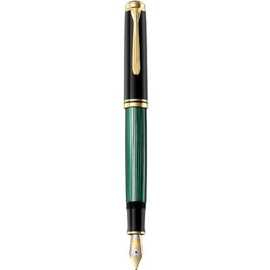 Pelikan Fountain Pen EF Extra Fine Souverän Green Stripe M800 Imported Product