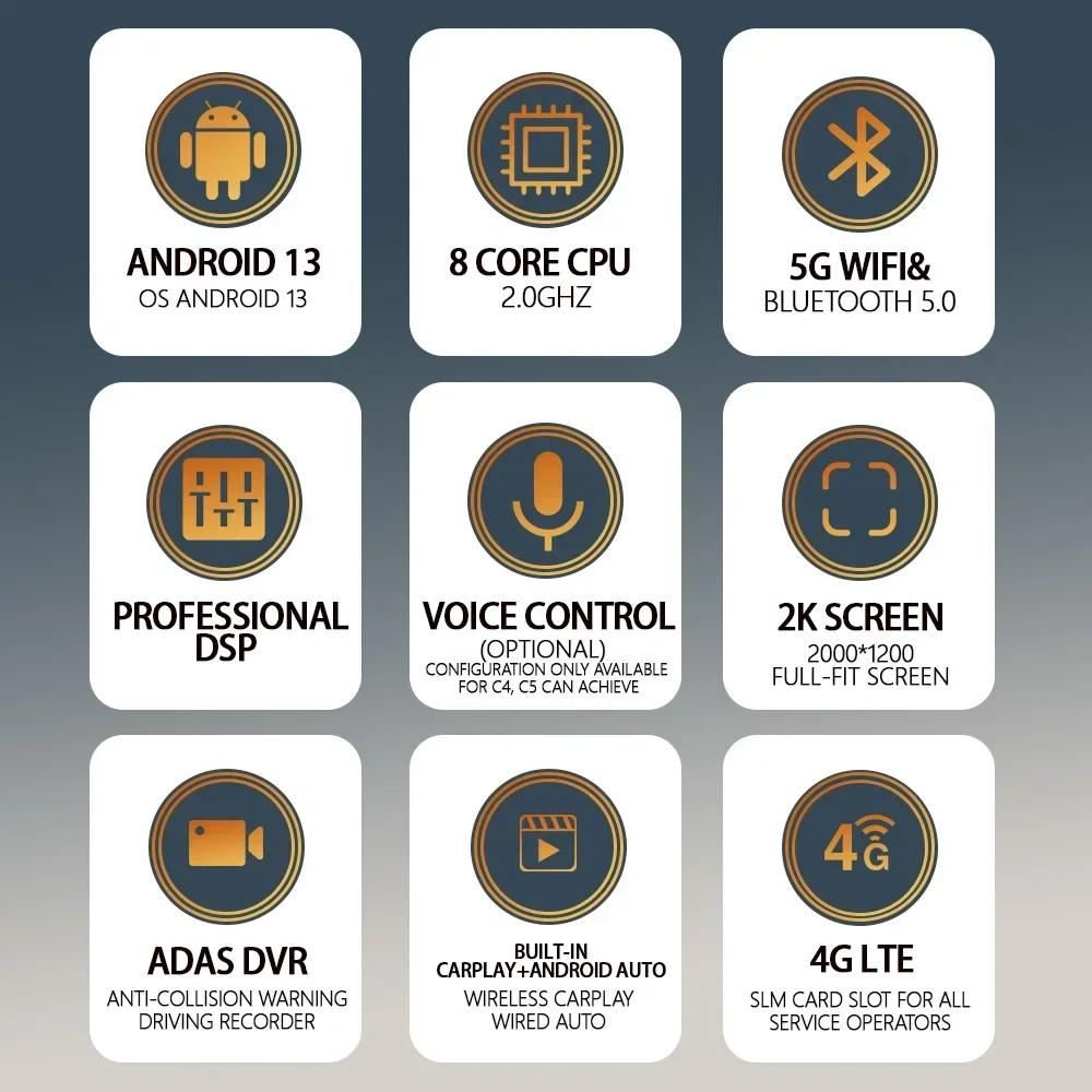 Для Kia Carnival VQ 2006-2014 автомобильный мультимедиа стерео навигация GPS Auto Carplay 5G 2 Din экран Android 13 радио