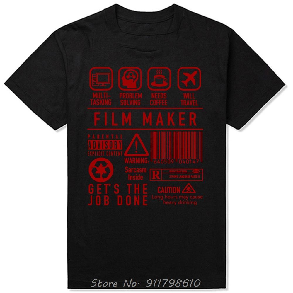 Забавная мужская одежда для кинорежиссера, уличная одежда, футболка оверсайз, футболка для фитнеса, режиссер фильма, съемки, кинорежиссер, хлопковая футболка