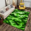 Green Camouflage Pattern Carpet suitable as a non-slip mat for the living room or bedroom sofa
