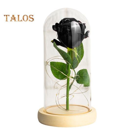 Искусственные цветы розы Вечная роза со светодиодной подсветкой Реалистично выглядящая имитация цветка розы на батарейках Подарки на праздники