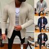 New Men's Knitted Sweatercoat Long Cardigan Fashion Casual Sweater Jacket Men Knit Trench Coat Autumn Streetwear Cardigan Man