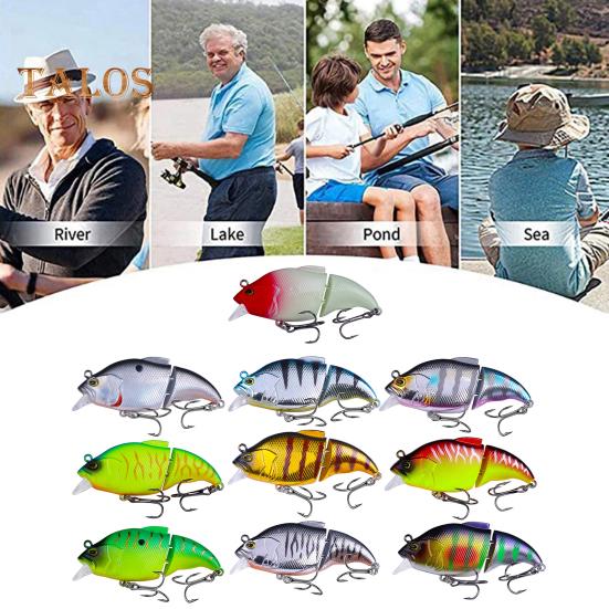 7,5 см/12 г многосоставная рыболовная приманка VIB с крючками, реалистичная двухсекционная жесткая искусственная приманка для пресноводной и соленой рыбалки