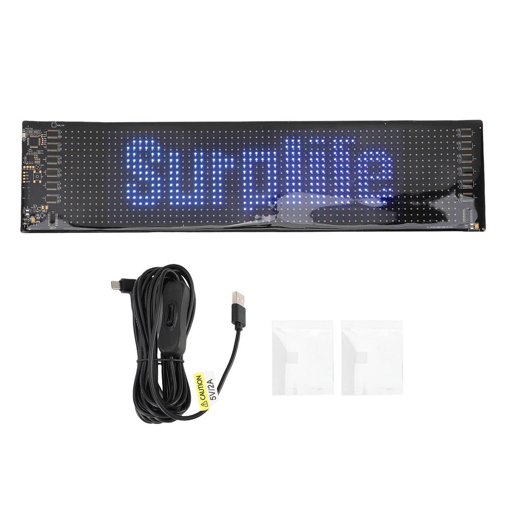 Знак для автомобиля, водонепроницаемый, с USB, Bluetooth, управлением через приложение, программируемый, гибкий светодиодный знак для текста и узоров