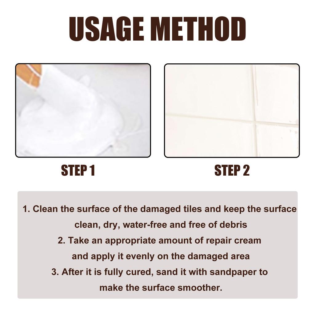 Jaysuing Ceramic Repair Paste Floor Tile Adhesive Tile Repair Agent Tile and Shower Repair Kit Porcelain Repair Kit for Crack Ceramic Repair Paste