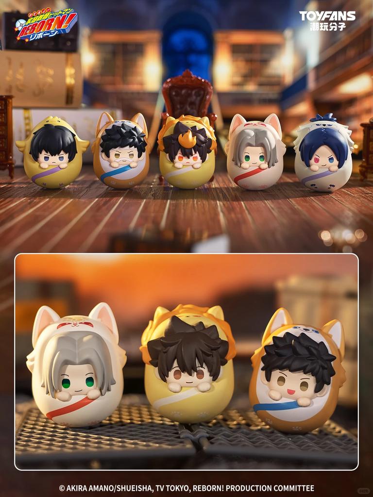 New Authentic Hitman Reborn Senluo Wanxiang Katekyo Daruma Blind Box Mini Chibi Figurines Cute Desktop Decor Gift For Girls