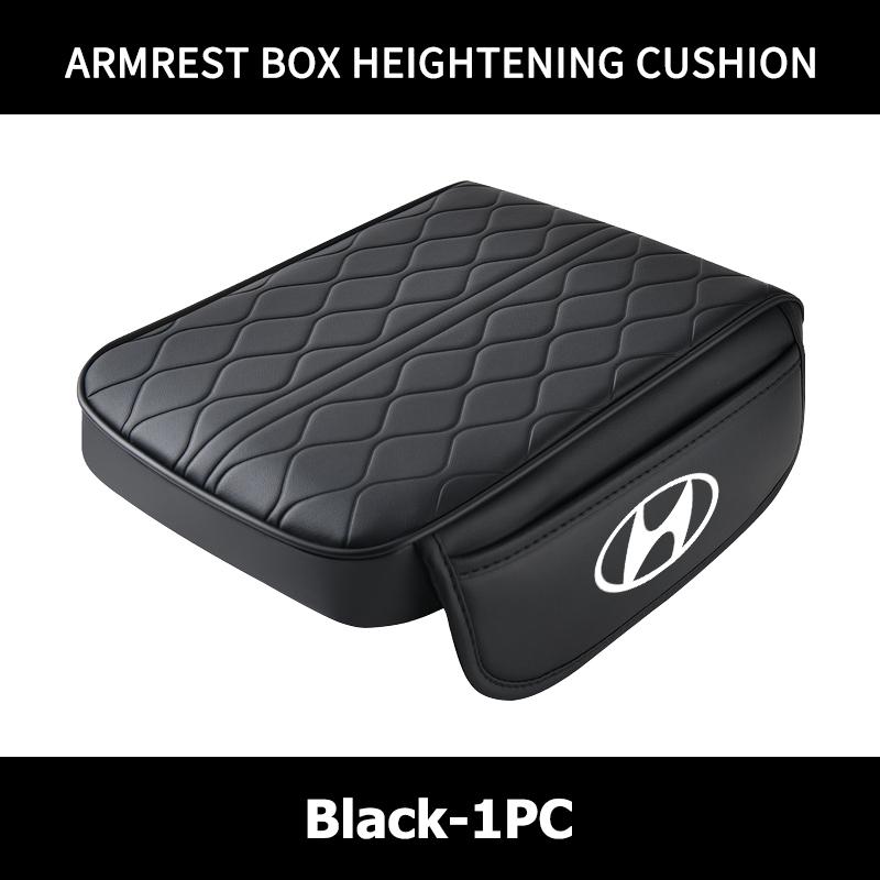 For Hyundai Leather Car Armrest Mat Center Console Arm Rest Protection Cushion Cover GDi N Line i10 Azera Genesis G70 G80 G90 MM8