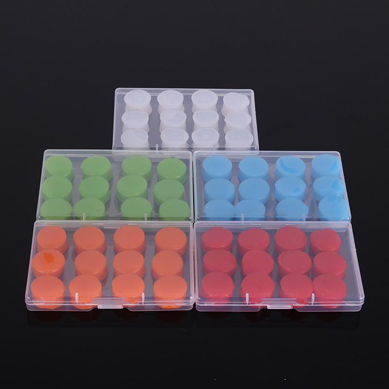 6/12 шт. Силиконовые беруши для сна с шумоподавлением, защита от шума, звукоизоляция, многоразовые беруши