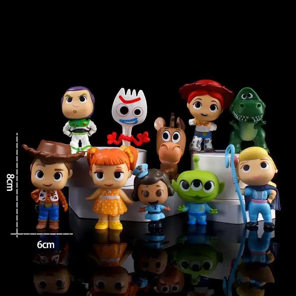 Набор из 10 фигурок персонажей мультфильма «История игрушек» от Disney: Базз Лайтер, Вуди, Джесси и другие инопланетяне. Коллекционная модель. Подарки.