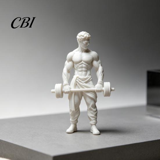 Muscle Posture Sculpture 3D Printed Man Ornament, Fitness-Themed for Bodybuilders, Fitness Enthusiast Gift Sports Figure Weightlifting Statue