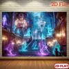 2D flat banners, decoration for spooky ghost house parties, perfect for Halloween and ghost-themed events