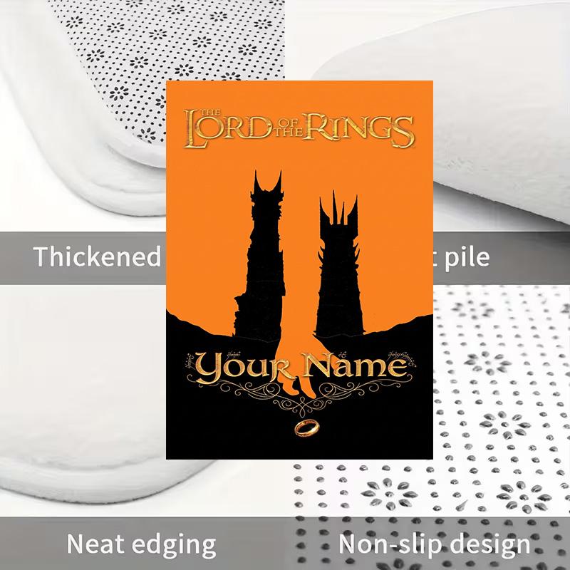 Lord Rings 3Pcs Personalized Customization Bathroom Mat Set Toilet Lid Cover And Rug Ushaped Bath Mats Nonslip Door Mat Decoration